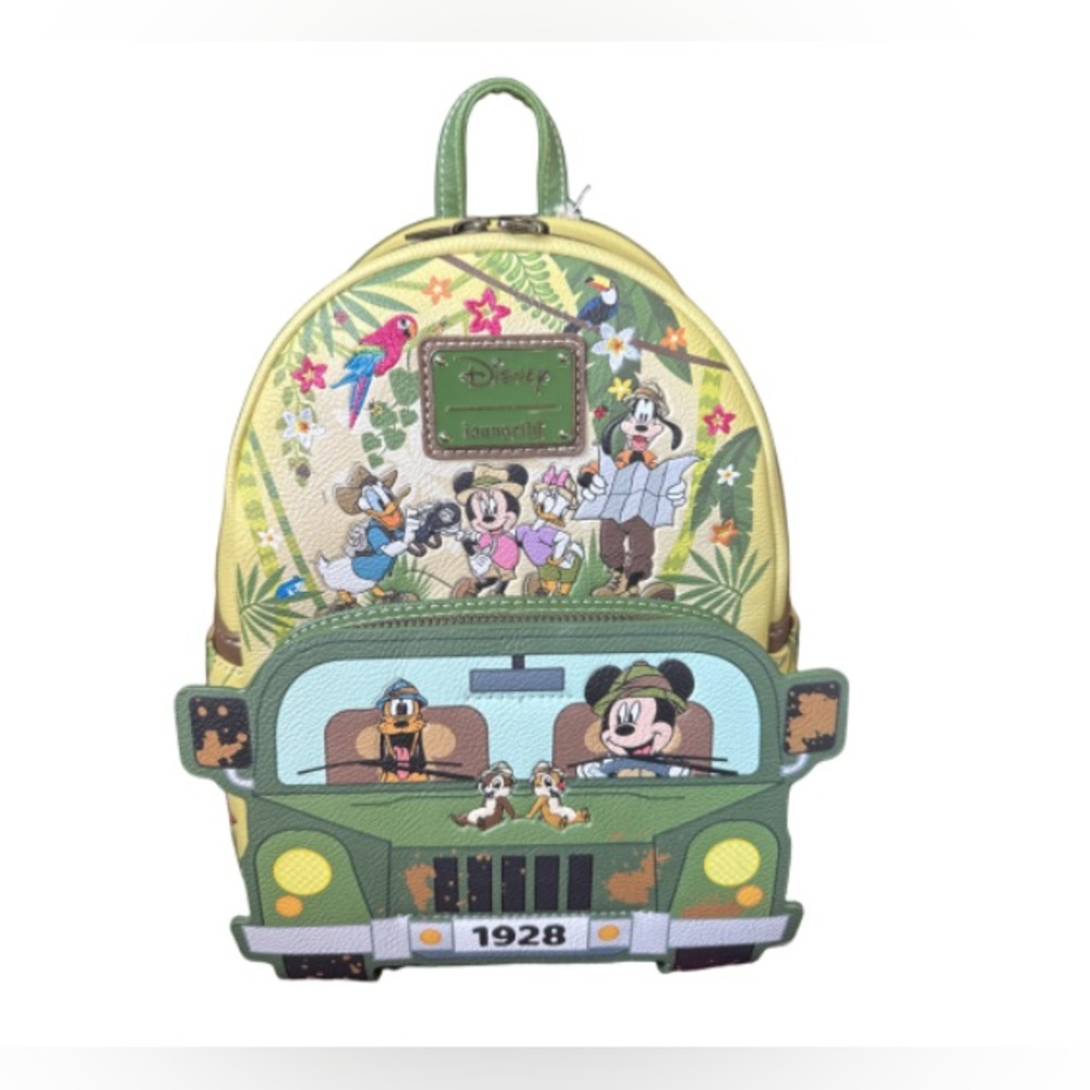Loungefly Disney rare & sold out Mickey & Friends Jungle Safari Backpack - Picture 3 of 11